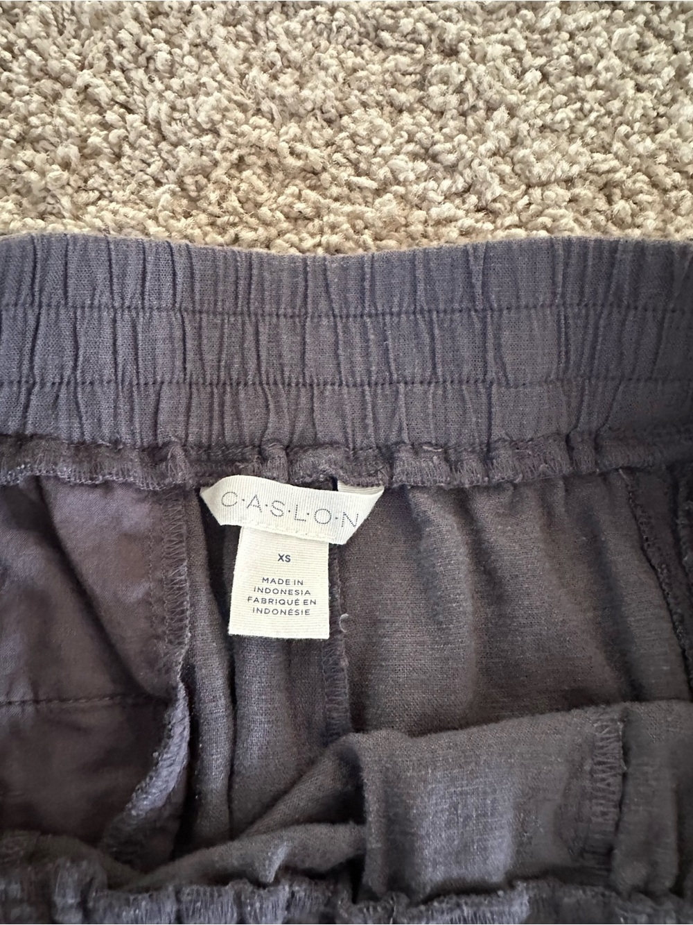 Gray Linen blend pull on pants - Picture 3 of 5